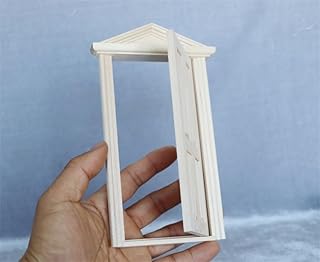 AirAds Dollhouse 1:12 Scale Dollhouse Miniature Door Doll Accessories Revival 4 Panel Door (Opening outwards)