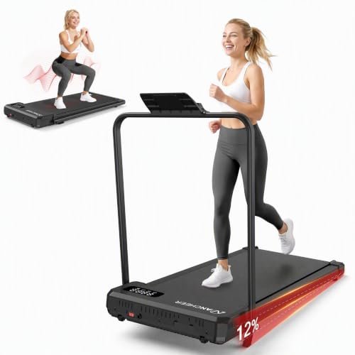 Image of ANCHEER Walking Pad with Incline - Under Desk Treadmill with Handle Bar