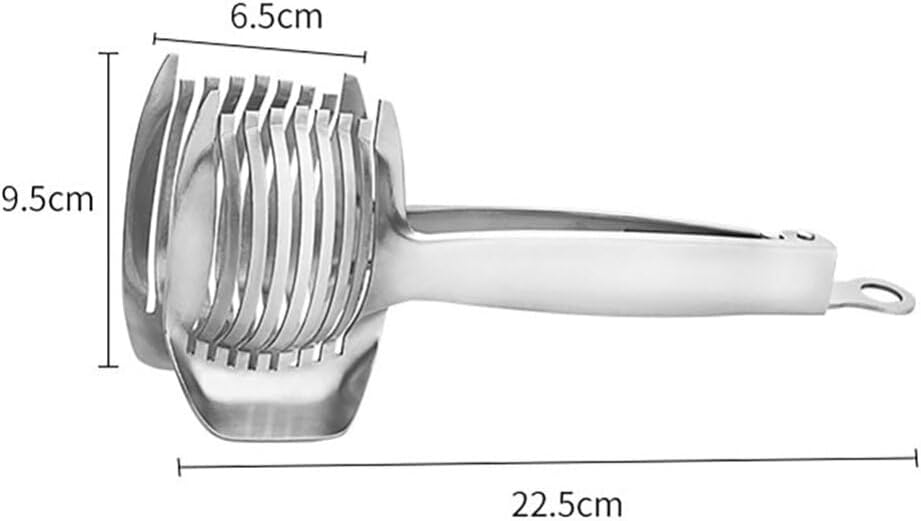 UPKOCH Stainless Steel Fruit Slicer for Home Lemon Tomato and Egg Cutter Compact and Portable Kitchen Tool for Quick Food Prep Safe Odorless and Reliable