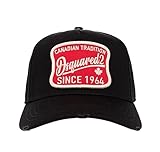 DSQUARED2 Dsquared DSQ Cap Logo-Embroidered Patch Baseballcap Cap BCM0686 2124 Black - SCHWARZ