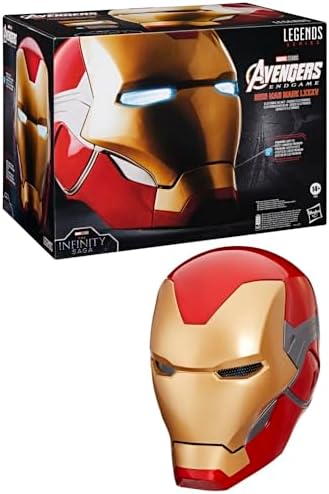 Marvel Legends Series Iron Man Premium Electronic Helmet with Light FX, Avengers: Endgame Adult Roleplay Gear