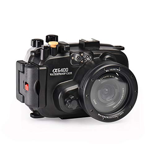 Boîtier étanche Sea frogs pour Sony A6400 avec objectif 16-50mm et filtre rouge