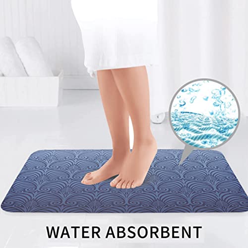 Badematte Badvorleger Set 3-tlg. Teppich, Damast Jugendstil Muster Barock Floral Jugendstil Jugendstil Mittelalter… – Bild 5