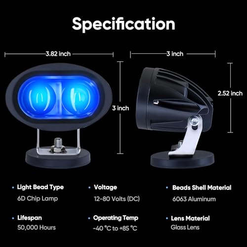 Luz LED azul de 20W para montacargas que soluciona la falta de visibilidad en almacén 4