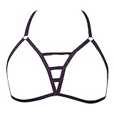 Frauen-reizvoller Schnür-BH-Schwarz-Ausschnitt-Stretch-Verstellbarer Dessous-BH-Dame-Gummiband-BH Slip Dessous