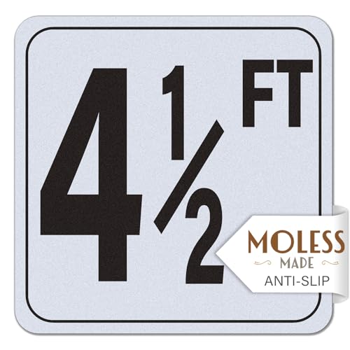 MOLESS 4FT Pool Depth Markers 6x6 Anti-Slip Vinyl Pool Sticker 1 Pack