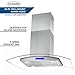 COSMO COS-668ICS900 36 in. Lumin Collection 380 CFM Ducted Island Range Hood, Soft Touch Controls, LED Lights, Stainless Steel