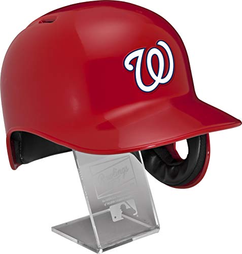 Rawlings MLB Los Angeles Angels Replica Batting Helmet with Engraved Stand, Official Size, Red - Thumbnail 3
