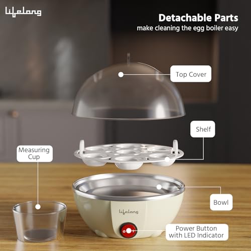 Lifelong Store Lifelong 7-Egg Boiler, 350W, 3 Modes - Image 5