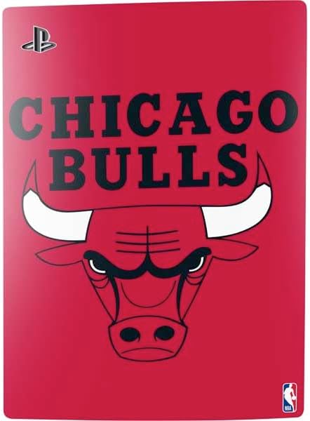 Skinit Decal Gaming Skin Compatible with PS5 Bundle - Officially Licensed NBA Chicago Bulls Large Logo Design