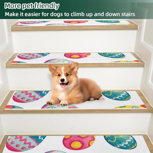 Alfombras de escalera decorativas de Pascua para proteger niños y mascotas 6