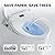 Bidet Toilet Seat Elongated,Instant Heating, Feminine Wash And Front And Rear Wash, Adjustable Temperature, Wireless Remote Control, Self-Cleaning Nozzle, LED Light, Slow-Down Function,Easy To Install