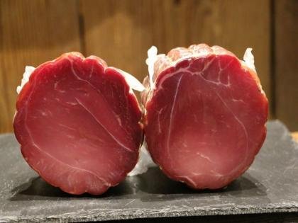 1/2 Gerookte Ham Savoy Varkensvlees "Noix de Jambon" - Varkensham ca. 350g (rechtstreeks uit Franse Alpen) - Image 5