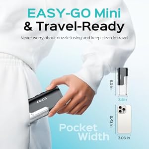 COSLUS T40 Mini Water Flosser for Travel, Portable Compact Design, Balck — photo 2 of 6