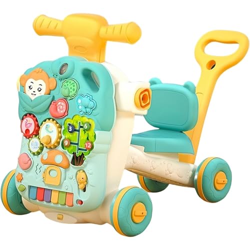 SSZYベビーウォーカー 4in1 ベビーウォーカー 手押し車 ベビー転倒止め 歩行補助幼児 赤ちゃん ベビー転倒止め 歩行補助 歩行練習 歩行学習 トレーニング サポート ウォーキング 音楽 転倒止め 子ども 幼児 おもちゃ 出産祝い 入園ギフト 誕生日
