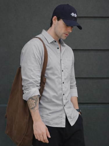 Image of Noble Monk Men's Full Sleeve Shirt | Casual Shirt for Men | Stylish Cotton Blend | Comfortable Everyday Wear | Button Down Clothing | Travel & Outdoor Apparel