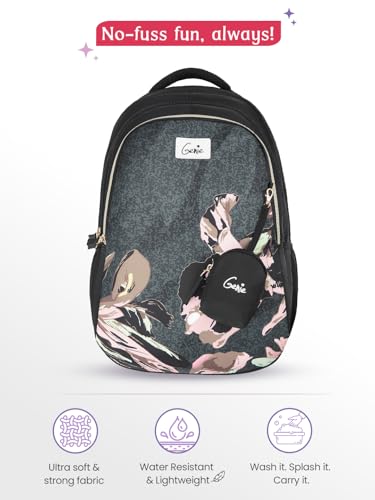 Image of Genie Seabloom Laptop Backpack for Girls (36L) | Stylish Office, College & Travel Laptop Backpack | Multi-Compartment, Lightweight, Ergonomic Straps | Black