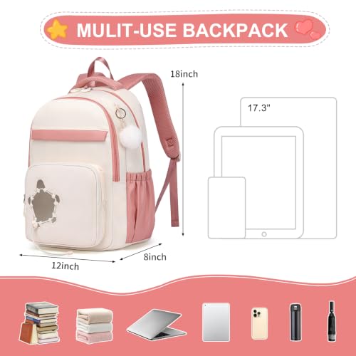 Image of ZUBOND Girls Backpack for School, Big Student School Backpack for Teens, College High School Bookbag