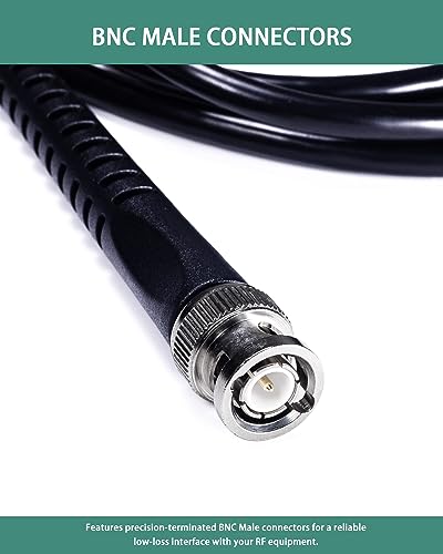Image of BNC Test Leads, BNC to Male Double Stacking Banana Plug, Nickel-Plated Finish, Black
