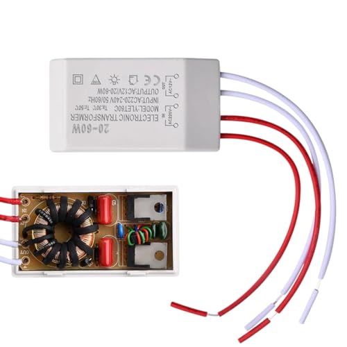 Ac220V - 240V 12V 20-60W Halogen Light LED Povver Suppli Povver Suppli Electronic Transformer Suitable Module for Lamps Home Outdoor Tools New 2026 High for Reliable Electronic Component, Precision