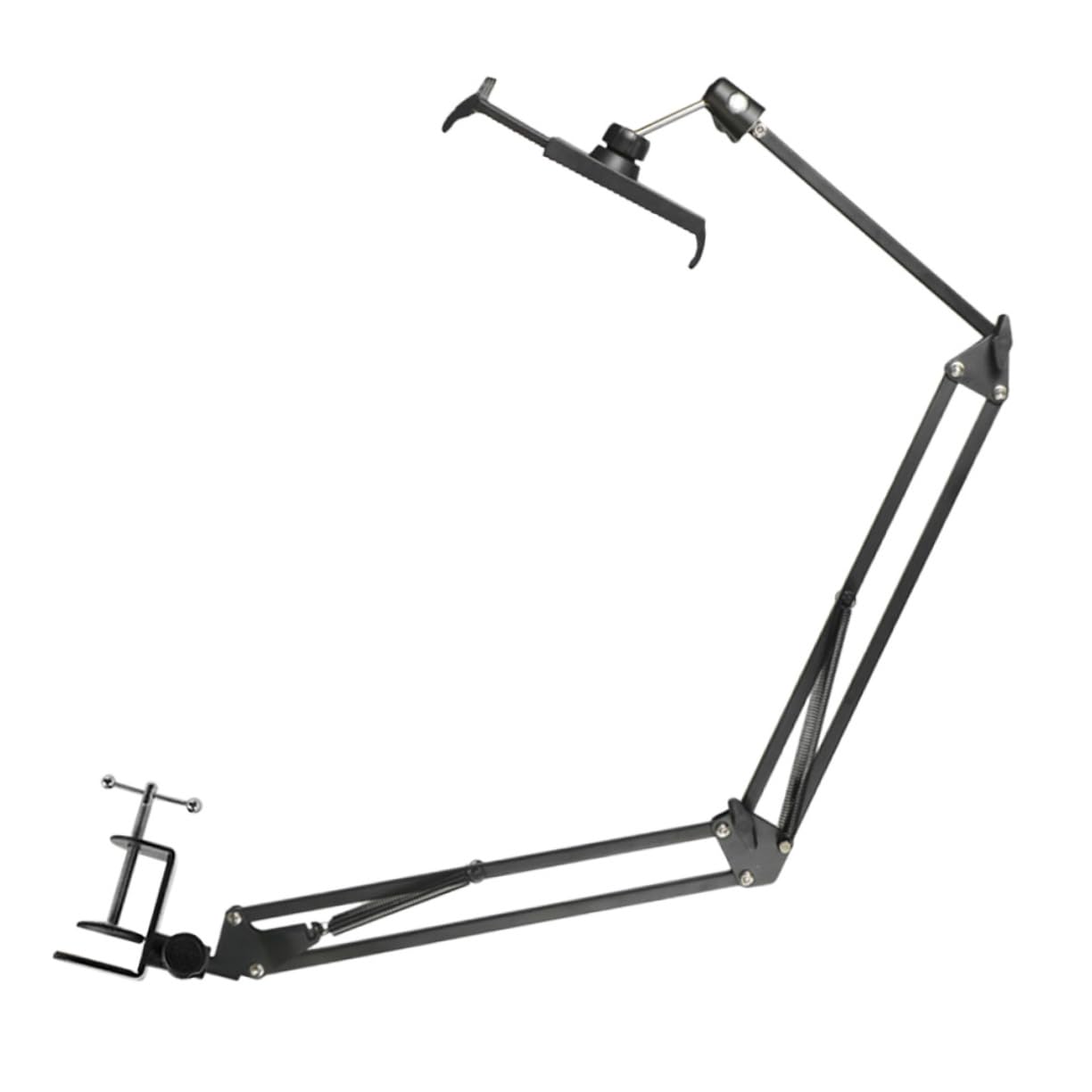 Hemobllo Soporte para Teléfono Móvil Telescópico Ajustable Plegable Metálico para Dormitorio Escritorio Coche Soporte Simple para Móvil De Teléfono Celular