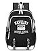 Produktbild jupkem Stranger Hawkins Mittelschule AV Club College USB-Laderucksack Laptoptasche Reise Büchertasche Tagesrucksack, Schwarz, Large, Anime