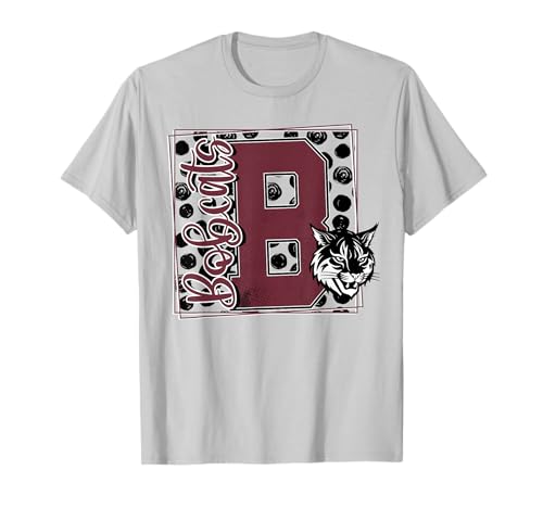 Bobcat Pride School Spirit Mascot Maroon Bobcats Game Day T-Shirt