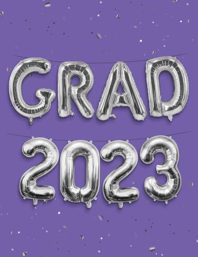 House Of Party Silver Grad 2023 Graduation Balloons Banner - 16 Inch Grad 2023 Foil Letter Balloons For Graduation Party Decorations 2023 | Class Of 2023 Graduation Backdrop Balloons #TOP18