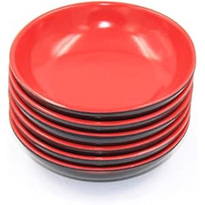 CLQ Dompelende Saus Kommen/Borden Melamine Saus Schotel Kommen voor Sojasaus Tomatensaus Barbecuesaus of Kruiden 4 Stuks