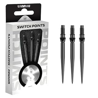 WINMAU - Switch Punkte - Spitze aus Kohlenstoffstahl - Gewinde-Schnellwechselmechanismus - 1 Set