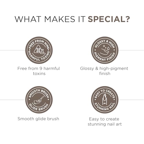 Image of Oshea Herbals Matte & Chip Resistant Nail Polish | Long Lasting with Flawless Finish (20 Chocolate Tan) 10ml
