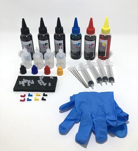 Kit Di Ricarica Per Inchiostro, Da 600 Ml, Compatibile Con Stampanti A Getto D'Inchiostro Desktop Hp, Canon, Brother, Epson, Lexmark