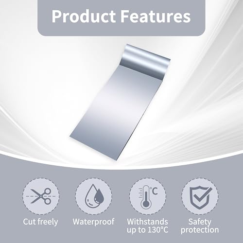 FloraVigo Arbeitsplatten-Wärmedämmfolie, 2er-Packung dampfschutzblech spülmaschine, 695×75 mm, Hitzebeständig, Aluminium Dampfbremsfolie, Passend für Bauknecht Indesit Beko Whirlpool