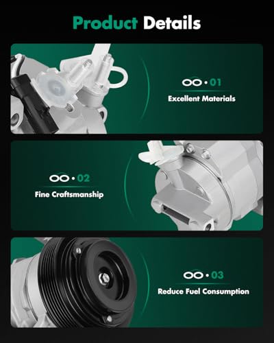 Image of SCITOO AC Compressor fit for Chrysler 300 5.7L 2011-2013 | Fast Cooling, Ultra Low Noise (≤72 dB)Air Conditioner Compressor with Clutch, Easy Installation, 68028917AB 68028917AC