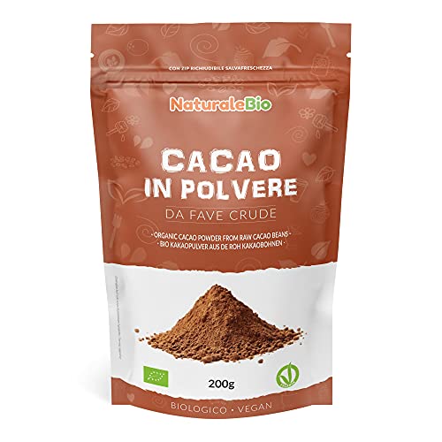 Biologisch Cacaopoeder 200 gram. 100% Bio, Natuurlijk en Zuiver. Geproduceerd in Peru van de Boom Theobroma Cacao. Bron… - Afbeelding 4