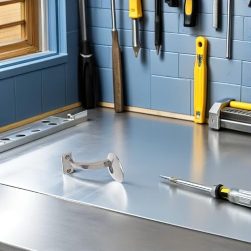 Soporte de escalera de acero inoxidable plata Zerodeko mejoras de seguridad para pasamanos 6