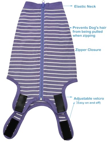 Image of Dog Surgery Recovery Suit - After Spay, Abdominal Wounds Post Surgical Recovery, Anti Licking Breathable Dog Onesies for Small, Medium & Large Pet, Alternative Bandages Cone E-Collar