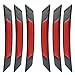Moicstiy 6Pcs Car Reflective Trim Side Marker Stickers, Door Reflector Guard, Automotive Exterior Accessories, Truck Wheel Well Arch Bumper Fenders(Red&Black)