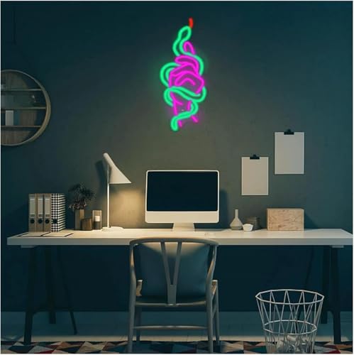 Panneau lumineux néon Main de serpent : lumières néon décoratives modulables - 2