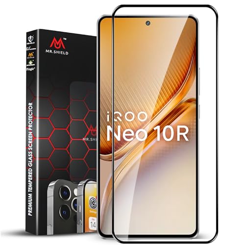 Image of Mr.Shield Top-Notch HD+ Tempered Glass Screen Protector Guard for iQOO Neo 10R / Neo 9S Pro Plus /Neo 10 (6.78 Inch), 9H Hardness, Military Grade Protection, Easy Installation kit