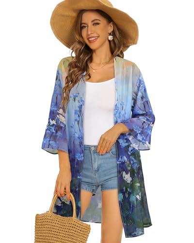 Image of Swimsuit Coverups for Women Sarong Beach Bikini Wrap Sheer Short Skirt Chiffon Scarf for Swimwear
