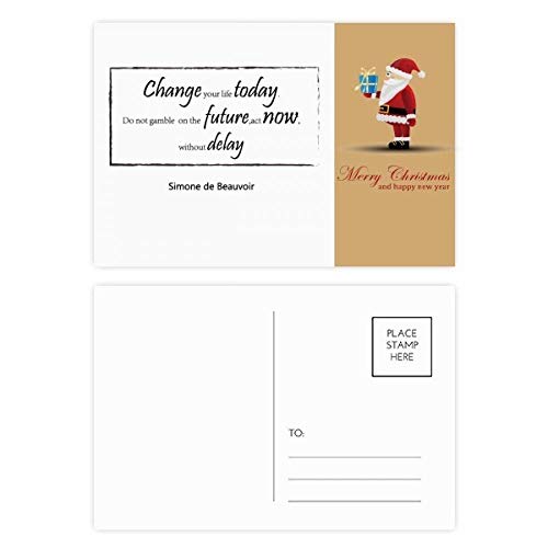 Cartes postales Père Noël Change Your Life Today à offrir par 20