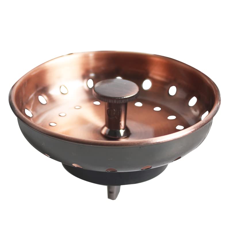 Tapón colador para fregadero de cocina cobre antiguo