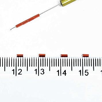 M.G.B Japanese Glass Bugle Seed Tube Spacer Loose Beads for Jewelry Making and Beading, Fire Orange Color, 3MM, 1440 Pieces