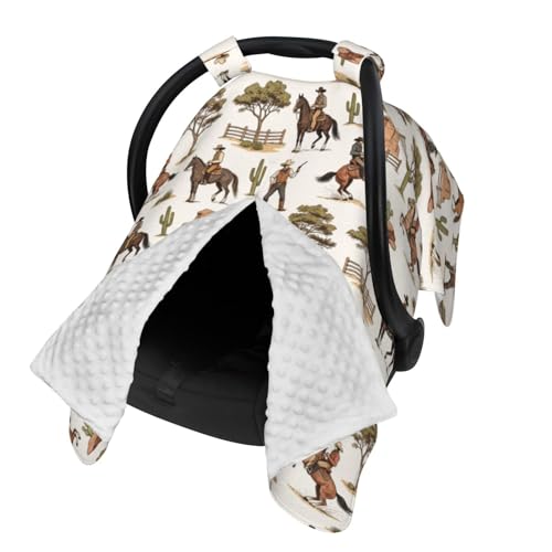 Image of Western Baby Car Seat Canopy Cover Multi Use Nursing Cover for Mom Nursing Covers Newborn Western Shower Gift