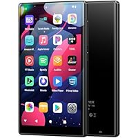 Fanvace 5 Inch 96GB MP3 Players with Bluetooth WiFi, Android 13 OS MP3 & MP4 Players with Speaker, 4GB RAM & 32GB ROM, Spotify Music Player with FM Radio, Amazon Music, Play Store
