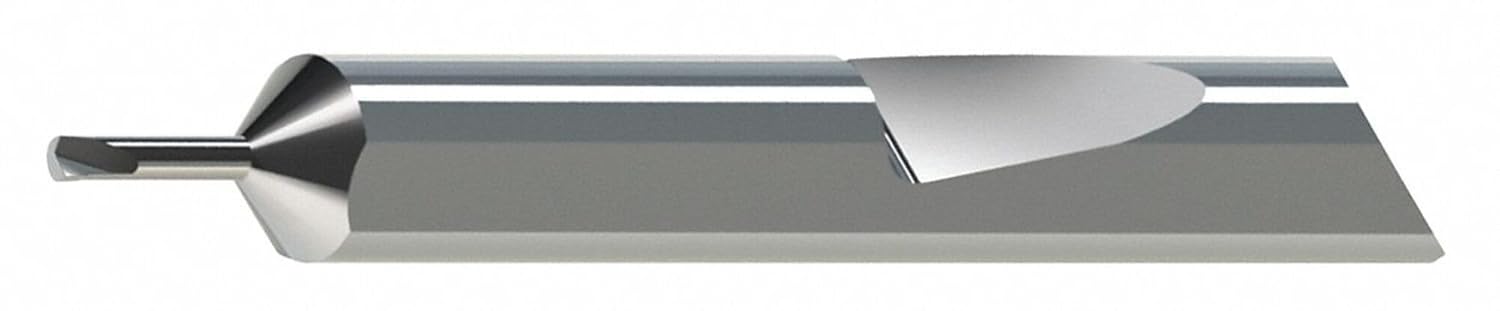 Micro 100 QMBB-025100 Boring Bar - Quick Change, .025" Rotational Min Bore Dia, .100" Max Bore Depth, .0025" Proj, .0125" Offset, 3/16" Shank Dia, 1-1/2" OAL, Uncoated