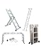Grandmaster - Escalera De Aluminio Plegable 575cm, Escalera Multifuncional 6 En 1,...