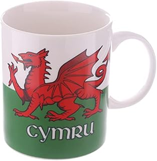 Tazze e Tazzine Scottish Dragon Mug, Cup & Mug, Wales, Bone China, Unisex, Height 9.5cm Width 12cm Depth 8cm