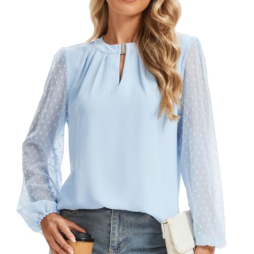 HANERDUN Camisa Mujer Elegante Blusas Manga Larga Elegantes Blusa Fiesta Elegante Boda